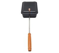 MENDUNER Plateau de Gril à Pop-corn avec Poignée en Bois, Pop-corn Manuel à Chauffage Uniforme, pour les Cours Familiales et les Voyages de Camping