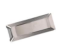 MENDUNER Plateaux de Service en Acier Inoxydable, Assiettes Rectangulaires de 4,7x12,6 Pouces, Plateau Organisateur de vanité pour le Camping, Apéritif de Buffet de Fête Barbecue