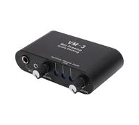 MENDUNER Préampli de Microphone, Amplificateur de Gain de Micro Réglable avec Ducking Automatique, Préamplificateur de Microphone 36 DB, Double Entrée Micro 3,5 Mm et 6,35 Mm, Interface