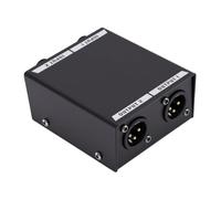 MENDUNER Préamplificateur de Microphone à 2 Canaux, Gain Propre de +25 DB | Amplificateur pour Micro Dynamique, Boîtier Métallique, Compatible avec Microphones Dynamiques et à Ruban, Utilisation pour