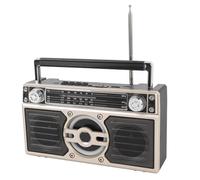 MENDUNER Radio AM FM SW Portable avec Haut-Parleur Bluetooth, Radio Multibande à Ondes Courtes avec Lecture de Carte USB TF, pour Camping en Plein Air et Voyage (Gold)