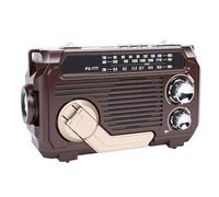 MENDUNER Radio d'urgence, Haut-Parleur Bluetooth 5.2 avec Lampe de Poche et Manivelle Solaire, Portable AM FM SW étanche pour Une Utilisation Intérieure et Extérieure (Café Profond)