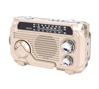 MENDUNER Radio d'urgence, Haut-Parleur Bluetooth 5.2 avec Lampe de Poche et Manivelle Solaire, Portable AM FM SW étanche pour Une Utilisation Intérieure et Extérieure (Kaki)