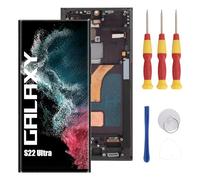 MENDUNER Remplacement D'écran LCD Organique pour S22 Ultra, Cadre S22 Ultra, Assemblage de Numériseur avec Outils de Réparation de Cadre pour S22 Ultra SM-S908B SM-908E SM-908B/DS