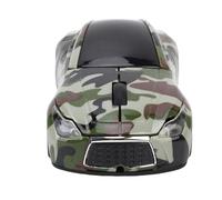 MENDUNER Souris de Voiture sans Fil pour Ordinateur, 2,4 GHz Cool Sport, Souris Optique 1600 DPI avec Récepteur USB Adaptée pour PC, Ordinateur et Ordinateur Portable, Design Ergonomique (Green)