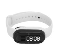 MENDUNER Tracker de Fitness en santé Léger, Affichage de Temps LED avec Lecteur MP3, Conception Rechargeable de Type C, pour la Course, L'alpinisme, la Randonnée, le Cyclisme (WHITE)