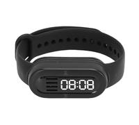 MENDUNER Tracker de Fitness en santé Léger, Affichage de Temps LED avec Lecteur MP3, Conception Rechargeable de Type C, pour la Course, L'alpinisme, la Randonnée, le Cyclisme (BLACK)
