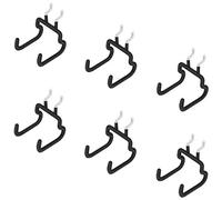 Menecor Lot de 6 crochets pour panneau perforé pour outils, rangement d'accessoires, affichage de bijoux, fournitures de loisirs créatifs dans les endroits : garage, cuisine, établi, cave, salle