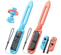 MENEEA 2 Pack [Switch 2/1/OLED] Epée/Golf/Tennis Accessoires pour Nintendo Switch 2(2025)/Switch 1/OLED Joypad Controller, Poignée Sword/Golf/Tennis pour Nintendo Switch Jeu (Epée Poignée)