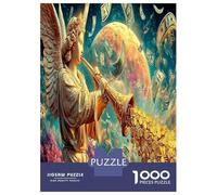Mener Une Vie voluptueuse Puzzle Décoration Intérieure 1000 Pièces Trompette Ange Jigsaw Puzzle Jeu Difficile pour Les Idées Cadeaux pour Adultes 70x50cm/1000pcs
