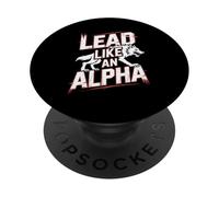 Menez comme Une Fille Loup-Garou puissante et confiante Alpha PopSockets PopGrip Adhésif