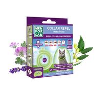 MENFORSAN Collier Anti-Insectes Luminescent pour Chats, avec 3 répulsifs naturels, Longueur 30cm, Auto-réglable