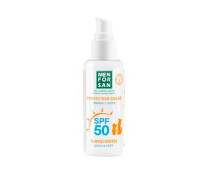MENFORSAN Crème Solaire Facteur 50 pour Chiens et Chats 60ml, Protège la Peau des Rayons UVA et UVB, Résistant à l'eau