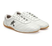 MENG Chaussures Arts Martiaux,Chaussures de Sport Antidérapant Léger Respirantes Chaussures de Taekwondo (Color : White, Size : 45)