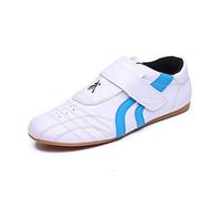 MENG Chaussures de Taekwondo, Chaussures de Sport légères pour Enfants Arts Martiaux Baskets pour la Formation de karaté Kung fu Tai chi Formation (Color : Blue, Size : 39)