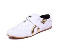 MENG Chaussures de Taekwondo, Chaussures de Sport légères pour Enfants Arts Martiaux Baskets pour la Formation de karaté Kung fu Tai chi Formation (Color : Gold, Size : 36)
