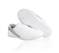 MENG Chaussures de Tai chi en Cuir véritable Fond Mou Arts Martiaux Baskets Boxe Chaussures légères de Kung fu (Color : White, Size : 41)