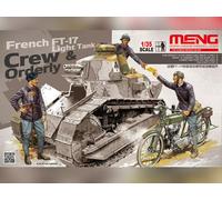 French Ft-17 Light Tank Crew & Orderly - 1:35e --model