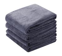 Meng Jiaran Lot de 4 serviettes de sport en microfibre à séchage rapide et absorbantes pour homme et femme, 35 x 75 cm, gris