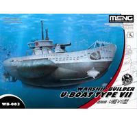 Meng-Model WB-003 - Navire de Guerre Builder- U-Boat Type VII (Cartoon Modèle) -