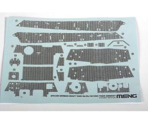 MENG Sps-039 Échelle 1 : 88,9 cm SD. Kfz. 182 King Tiger Zimmerit Autocollant modèle kit