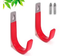 MENG ZHI AO Lot de 2 crochets de rangement muraux en acier robuste pour tuyau de jardin, rangement d'outils de jardin pour outils, rallonges, échelles et vélos (taille M)
