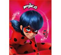MENGCH Miraculous Ladybug Tapis de Jeu pour Enfant Motif étoiles Rouge/Rose 100 x 130 cm Tapis de Jeu antidérapant pour Fille, W