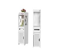 MENGDA Meuble de salle de bain Colonne Etagère Salle de Bains pour Chambre Couloir Toilettes Blanc 20*20*80cm