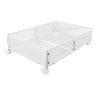 MENGDA sous Le Rangement gigogne, Organisateur de vêtements, Rangement de Chaussures pour vêtements, Jouets, Livres, couvertures,Pliable,60 * 40 * 17cm (1, Blanc)