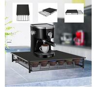 MENGDA Support Rangement Capsules Dolce Gusto Tiroir de Rangement / Support de Machine 2 en 1 pour La Machine de Tassimo 36pcs Noir