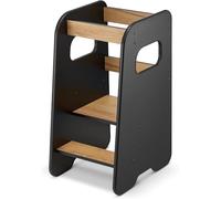 MENGDA Tour d'apprentissage/Tour d'Observation Montessori en Bois - Tour d’Éveil pour Enfant - Dérapante, Pieds Anti-Bascule Méthode Montessori (Noir, 80 * 50 * 40 cm)