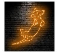 MENGE Lampe de signalisation Teckel Enseigne Néon Amant Chien Chambre Art Mural Animal De Compagnie Décoration Maison Vitrine Affichage Entreprise Entrée 50cm