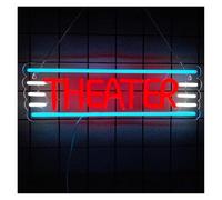 MENGE Néon Enseignes lumineuses Decor Enseigne Au Néon LED Theater Affiche De Film Lampe Murale Décoration De Soirée Cinéma Chambre Dortoir Cinéma Art Décor Alimenté Par USB 42cmx13.5cm