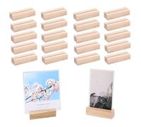 mengger 20pcs Titulaire en bois supports Cartes mariage pour numéros de table photo noms Menu Place Porte Nom Memo carte support Titulaire