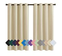 MENGH Isolant Thermique Rideau 100x160cm Beige Draperies Tombé, Isolement Thermique Installation Facile Anti Moisissure Antibactérien, pour Chambre d'enfants