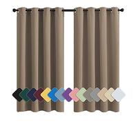 MENGH Isolant Thermique Rideau 140x100cm Brun Clair Rideau Polyester, Isolement Thermique Imperméable Réduction du Bruit, pour Chambre d'enfants