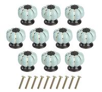 MengH-SHOP Boutons de Porte Citrouille Boutons de Tiroir Vintage Poignées de Tiroir avec Vis pour Armoire Bureau Table de Chevet Bibliothèque Meubles 10 Pièces Bleu Clair