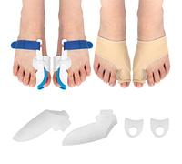 MengH-SHOP Correcteur D'Orteils Orthèse Hallux Valgus Séparateurs et Gel Traiter la Douleur Sous le Pied dans la Jointure Du Gros Orteil 8 Pièces