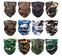 MengH-SHOP Masque de Tubulaire Multifonction Camouflage Masque Microfibre Cagoule Bandeau pour Course à Pied Randonnée Ski Cyclisme 12 Pièces