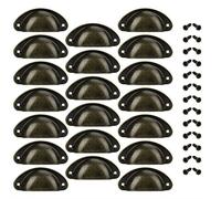 MengH-SHOP Poignée de Tiroir Bouton Porte Coquille Poignée en Forme de Coquille Décoration Porte Meuble Tiroir Armoire Placard avec Vis 20 Pièces