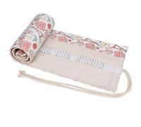 MengH-SHOP Sac a Crayon de Toile 72 Trous Pochette pour Crayons Trousse de Crayons de Couleurs Sac Multi-usages Rouleau Étui à Crayons pour Artiste Écolier (Style de Tour de Fer)