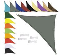 MENGH Voile d'ombrage triangulaire, imperméable, résistant aux intempéries, polyester de qualité supérieure, plusieurs longueurs et largeurs au choix, avec cordes de fixation, 1,6 x 1,6 x 1,6 x 1,6 m