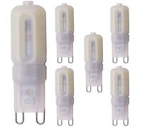 Mengjay 5x Ampoule LED G9, 5W Lampes LED SMD 22 x 2835, Équivalentes Aux Ampoules 40 W, Blanc froid 6000K, 400LM, AC220V, 360 Degrés Angle, Sans Scintillement Ni Dimmable