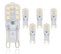 Mengjay 5x G9 2.5 W LED 14 SMD 2835 Ampoule Capsule remplacer silicone LED lumière ampoule lampe AC 220V Blanc Chaud 2700K 20 W Equivalent