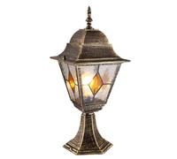 Mengjay Antique Lampe Pilier Exterieur,Étanche Jardin Lampadaire Extérieur Rétro Lampe Pilier Portail Lampe De Chemin Sentier Terrasses Patio Cour Lampes De Poteau Lampe sur Pied Extérieur (H:42CM)