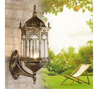 Mengjay Applique d'extérieur en Aluminium,E27 Applique Murale Exterieur vintage style rustique,Applique murale étanche en Verre IP23, Lampe Murale pour pavillon porche terrasse jardin allées (A)