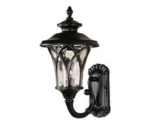 Mengjay Applique d'extérieur en Aluminium,E27 Applique Murale Exterieur vintage style rustique,Applique murale étanche en Verre IP23, Lampe Murale pour pavillon porche terrasse jardin allées (C)