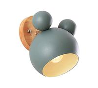 Mengjay Applique murale créative moderne simple bougie applique murale fer E27 base style nordique art déco pour chambre à coucher, salon, chambre d'enfant, restaurant, couloir, escaliers, vert