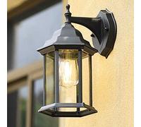 Mengjay applique murale extérieure antique E27 lampe de jardin lampe murale rétro antique avec couvercle de lampe en verre lampe extérieure porte étanche balcon villa lampe extérieure (D)