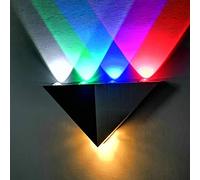 Mengjay Applique Murale LED 5W Interieur Triangle Lampe Design Original Moderne Eclairage Décoratif en Aluminium Lumiaire pour Chambre Couloir Salon - Multi-Couleur
